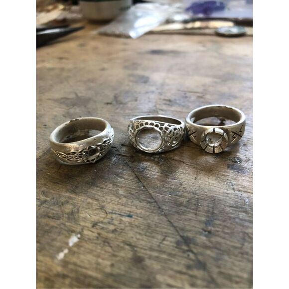 Ring, Mens Blue Topaz Ring, Sterling Silver, size 8.5, Handmade, Celtic Design - Picture 6 of 6